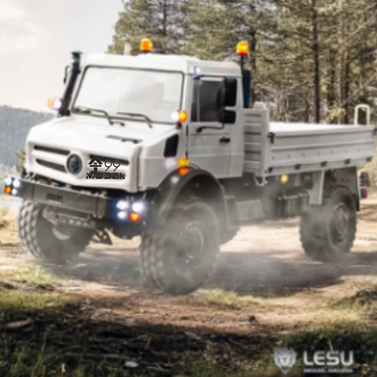 Camión U4023 RC, escala 1/14, 4X4, Control remoto de Metal, camión todo terreno LESU MT-44023, vehículo todoterreno con Control remoto, modelo de juguete