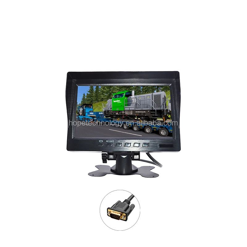 

7-дюймовый полноцветный монитор с четырьмя дисплеями 1024x600, TFT ЖК-дисплей, вид сзади, грузовик, автобус, автомобильный монитор