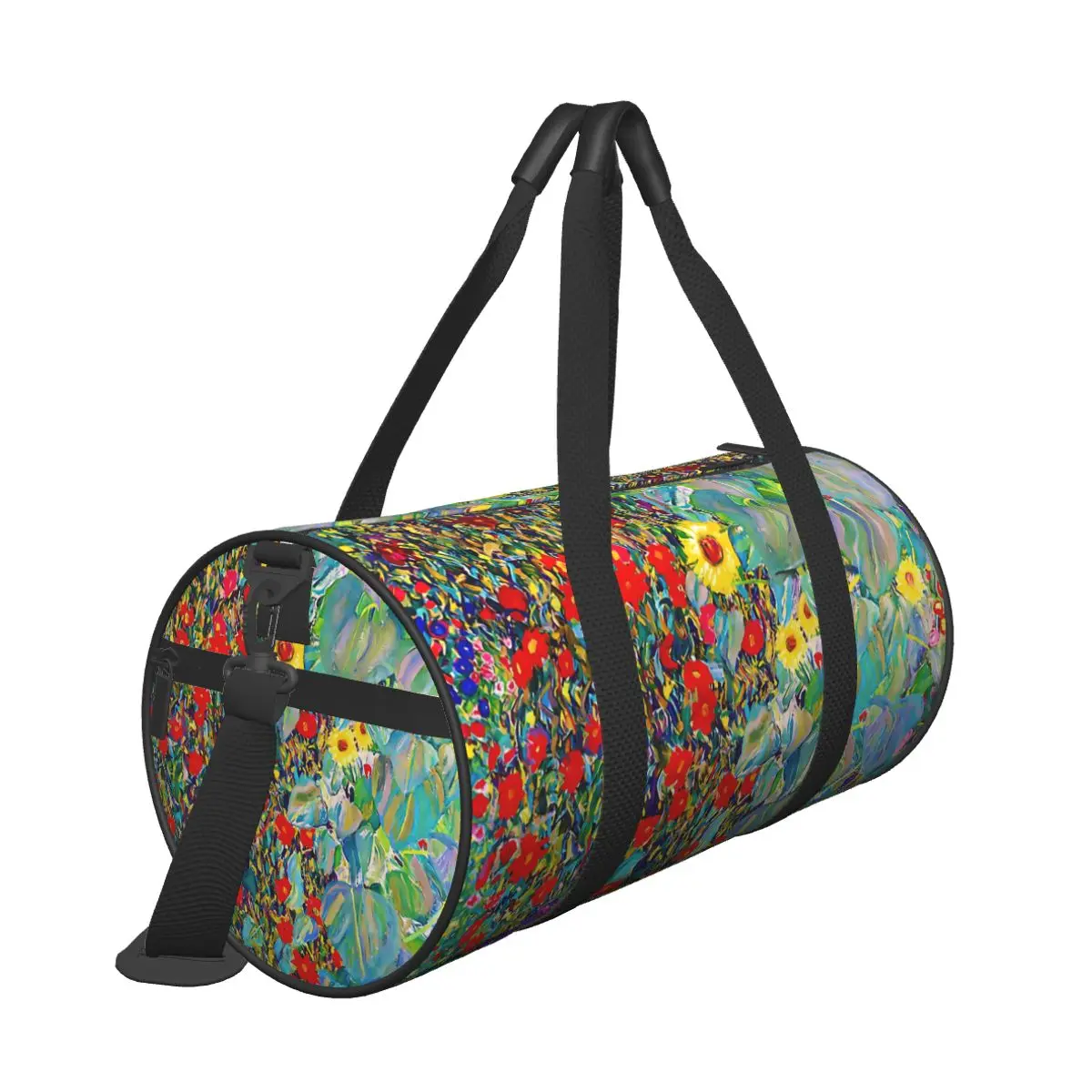 Gustav Klimt Sport Bags Farm Garden With Sunflowers Gym Accessories Gym Bag Weekend Men Design Handbag Travel Fitness Bag