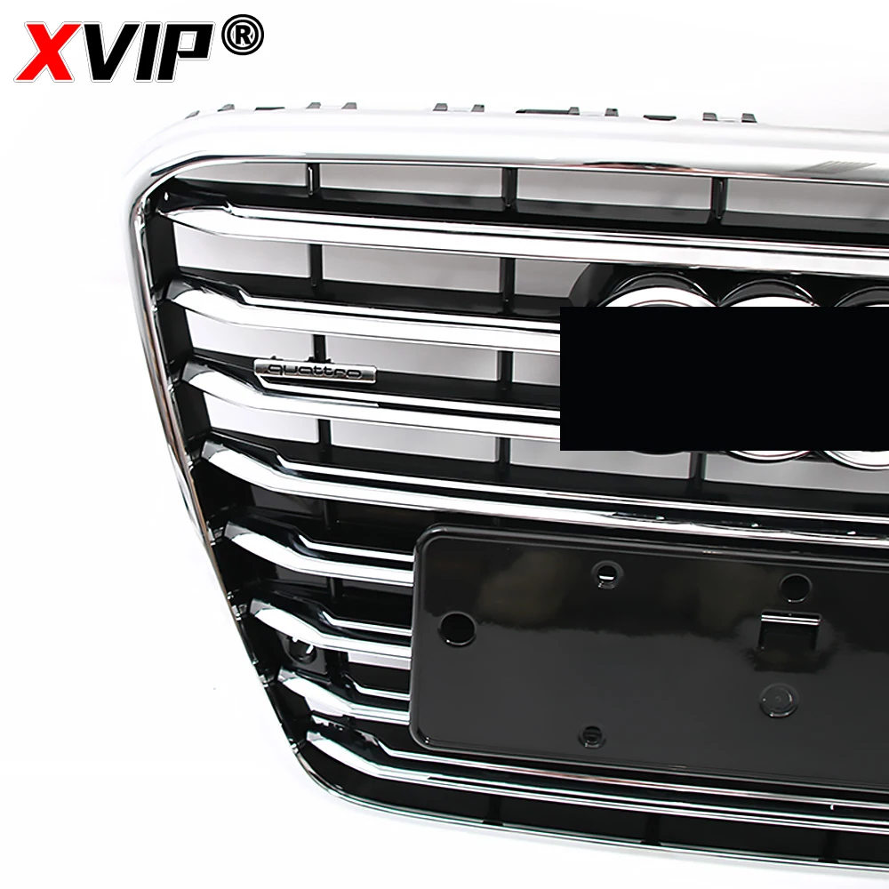 For Audi A8 D4 2010-2014 High Quality ABS Chrome Black Front Bumper Grille 4H0 853 651 New Condition Grille Radiator Grilles