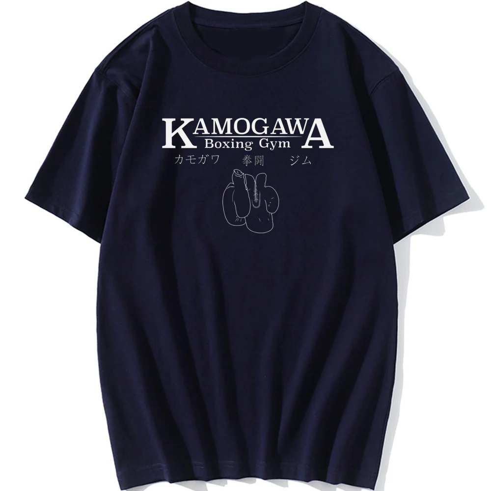 Cool Hajime No Ippo Kamogawa Boxing Gym Print T-Shirts Funny Casual Tee Shirt Mens Cotton Short-Sleeve Tshirt Popular image 5