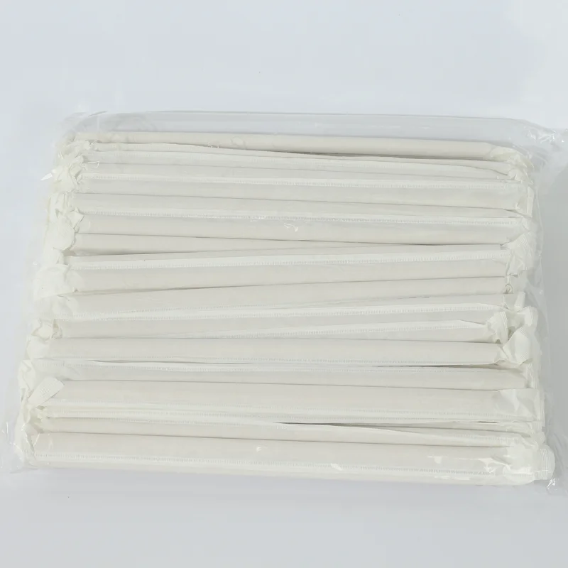 Wholesalers 100 Kraft Paper Straws of 8 MM Calibre and 230 MM Length, Suitable Coffee and Juice, Enjoy the Silky Smoothness