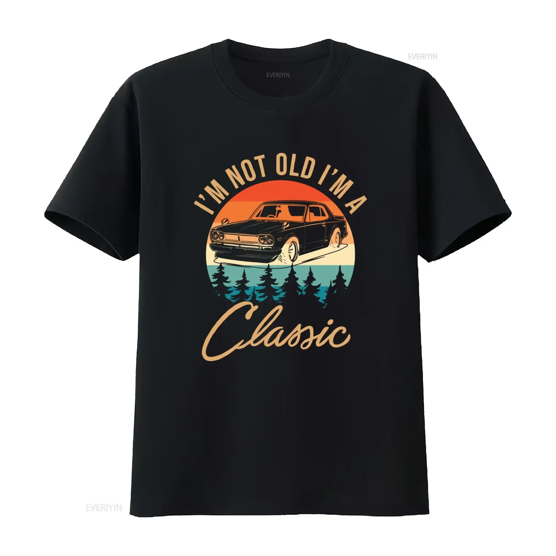 I'M Not Old A Classic T Shirt Funny Car Design for Grandparents with 80s 90s Nostalgia Vibes vintage Washed Stretched