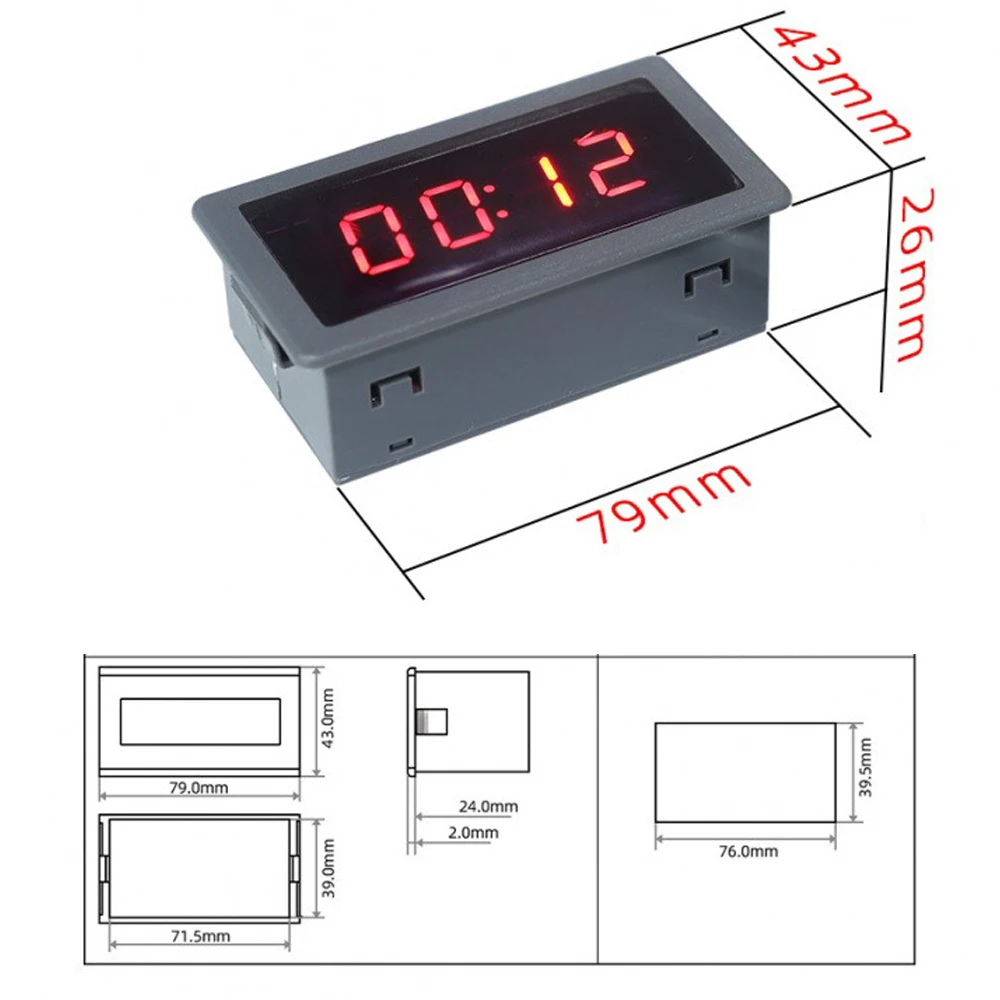 4 Digit Timer Delay Switch Controller Wireless Remote Timing Switch DC6-30V LCD Digital Counter Module with Controller