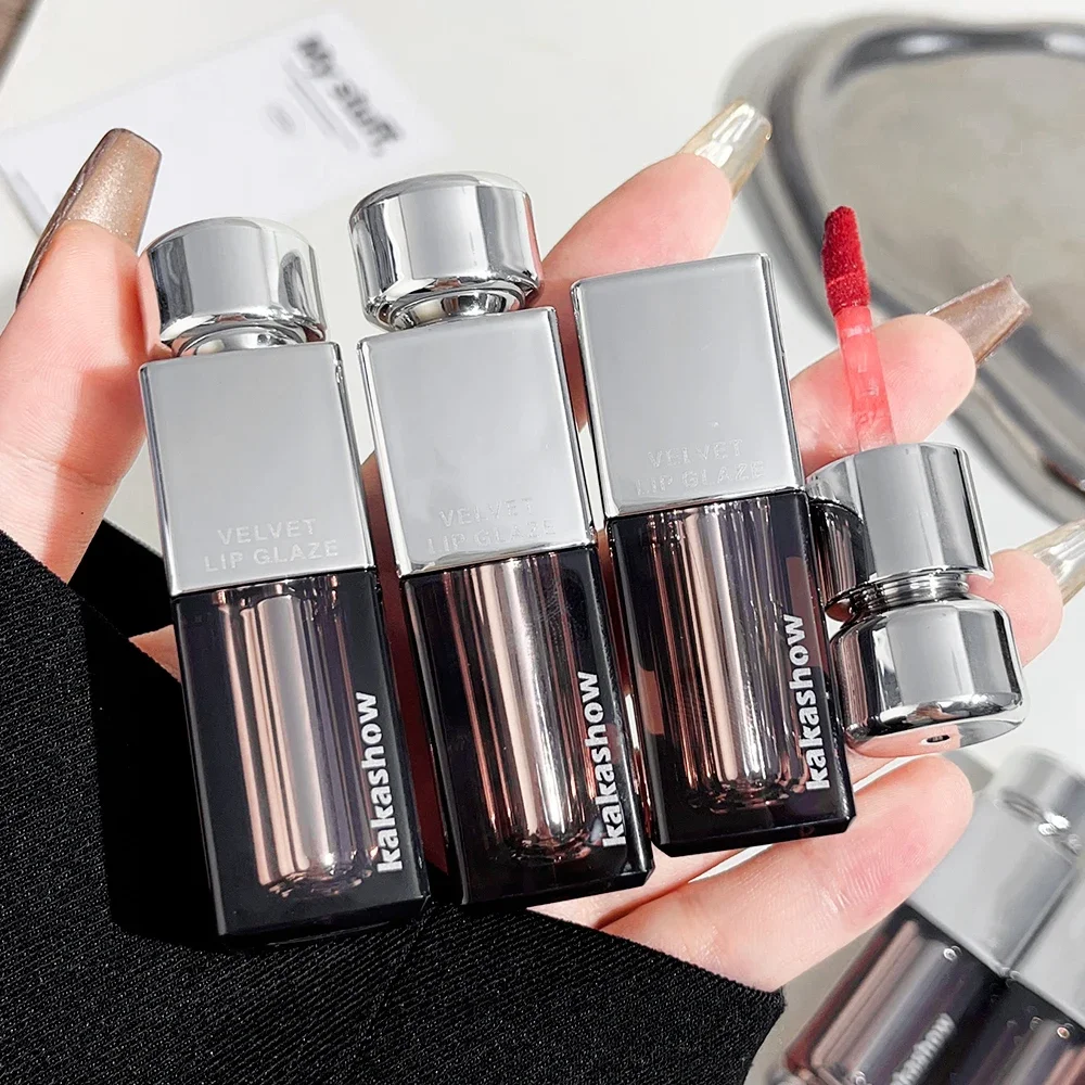 Red Matte Velvet Lip Glaze Waterproof Lasting Nude Red Brown Pink Lips Mud Liquid Lipstick Non-Stick Cup Makeup Korean Cosmetics