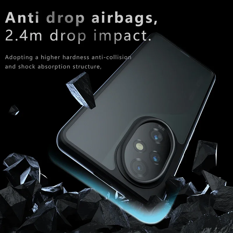 Airbag Super Protection Soft TPU+PC Clear Matte Back Cover For Honor 200 Pro Lite Honor200 Pro Lite Phone Case