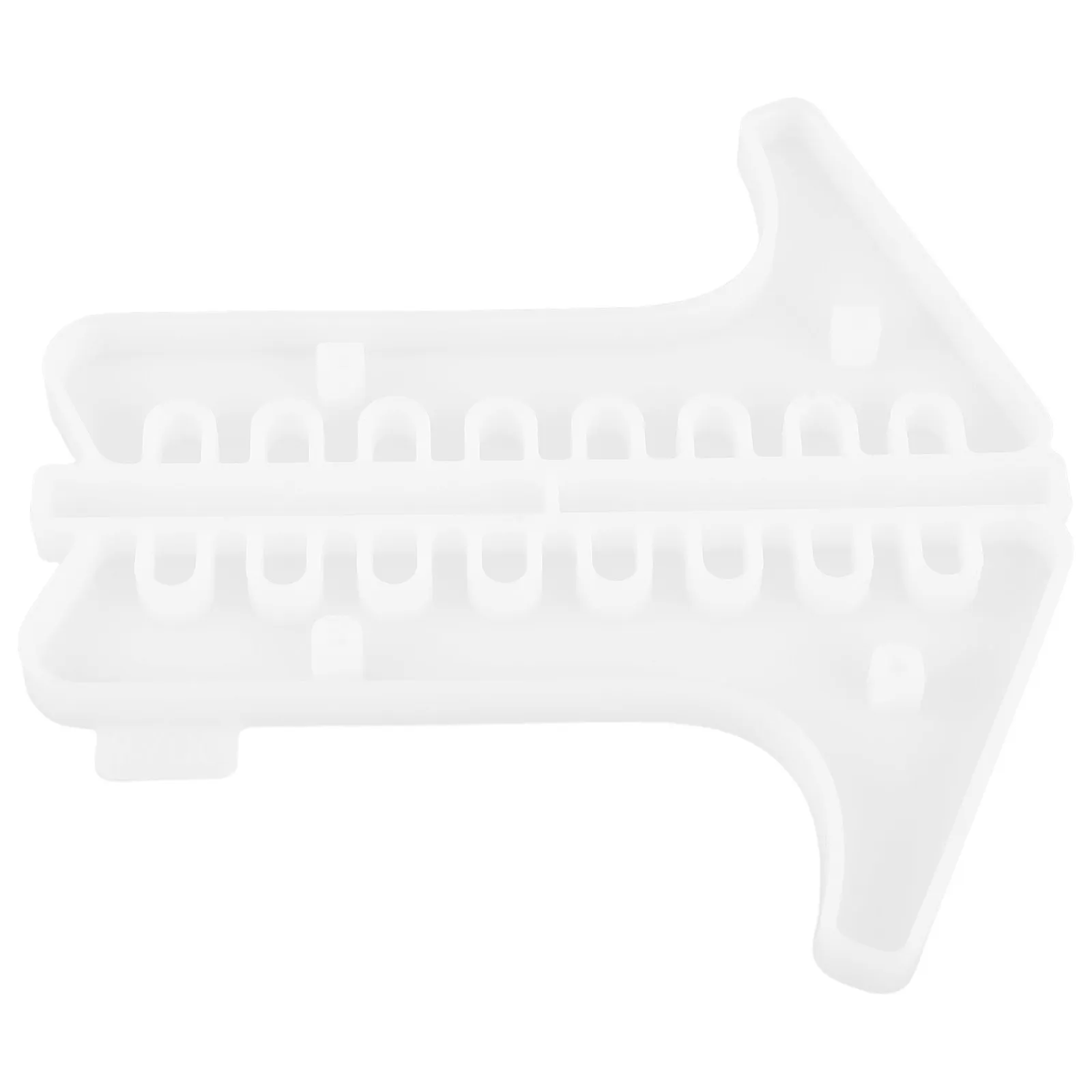 Handmade Silicone Pen Holder Mold 3D Resin Casting Epoxy Desktop Organizer Mold Vertical Multi Slot for Pen Brush Storage