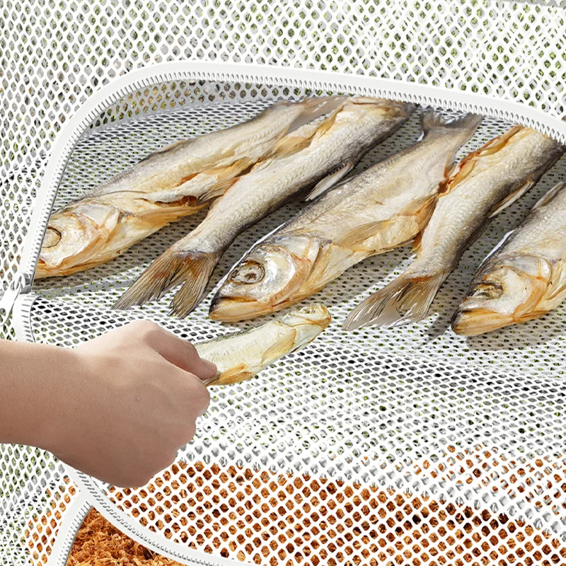 1/2/3 Tier Draagbare Mesh Hangend Droognet Opvouwbaar Rek voor Kleding Fruit Kruiden Groenten