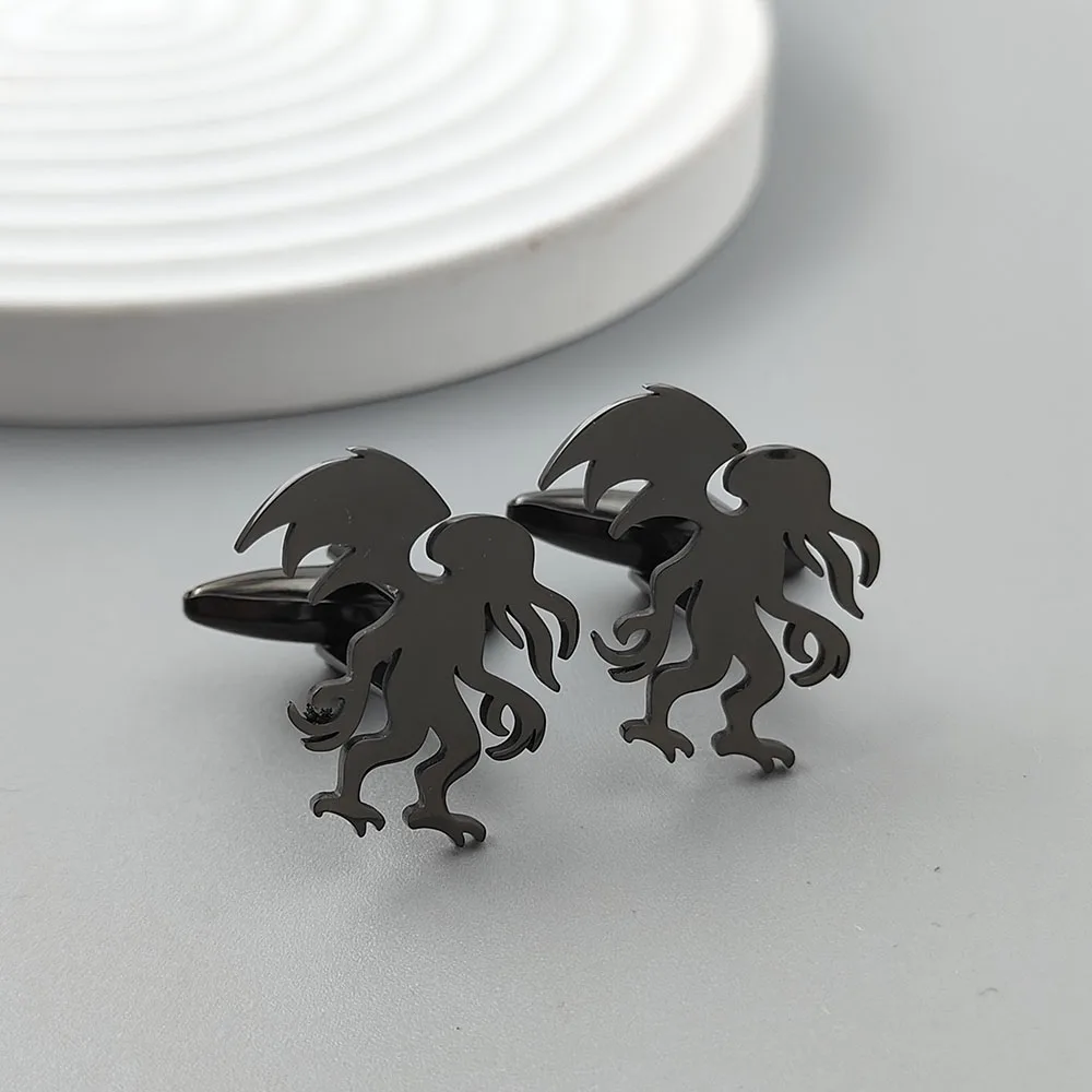 

Men's stainless steel cufflinks, creative little devil design hypoallergenic shirt accessories, business retro gift modern
