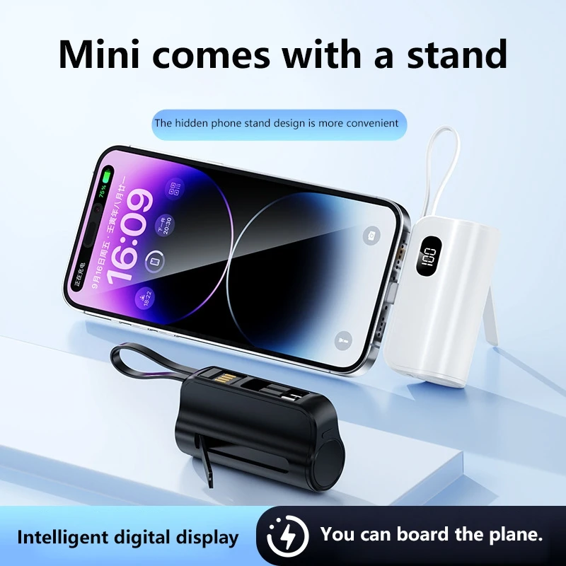 VIVO Mini 30000mAh قوة البنك 2 في 1 سعة كبيرة شاشة ديجيتال محمولة شحن سريع بطارية خارجية آيفون سامسونج