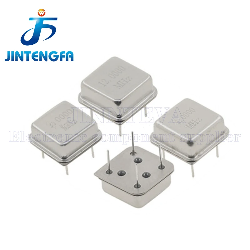 5PCS DIP 4Pin Square Active Crystal Oscillator 1m 2m 4m 6m 8m 10m 11.0592m 12m 16m 20m 22.1184 24m 25m 27m 30m 40m 50m MHz