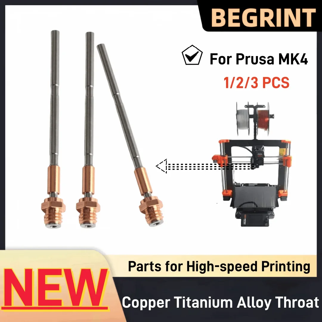 For Prusa MK4/XL Copper Titanium Alloy Throat Hotend Kit High Temperature Resistance and High Speed Printing for Prusa MK4