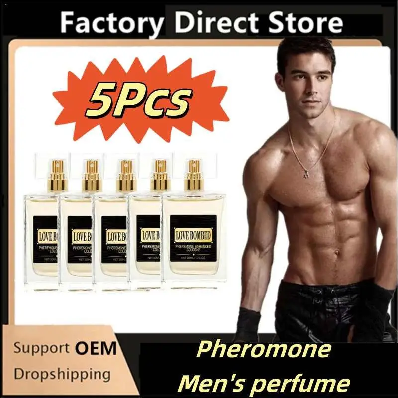 5Pcs Men's Perfumes Originales Para Hombre High Quality Bold Attraction Confidence Infused Long Lasting Pheromones Perfume 30ml