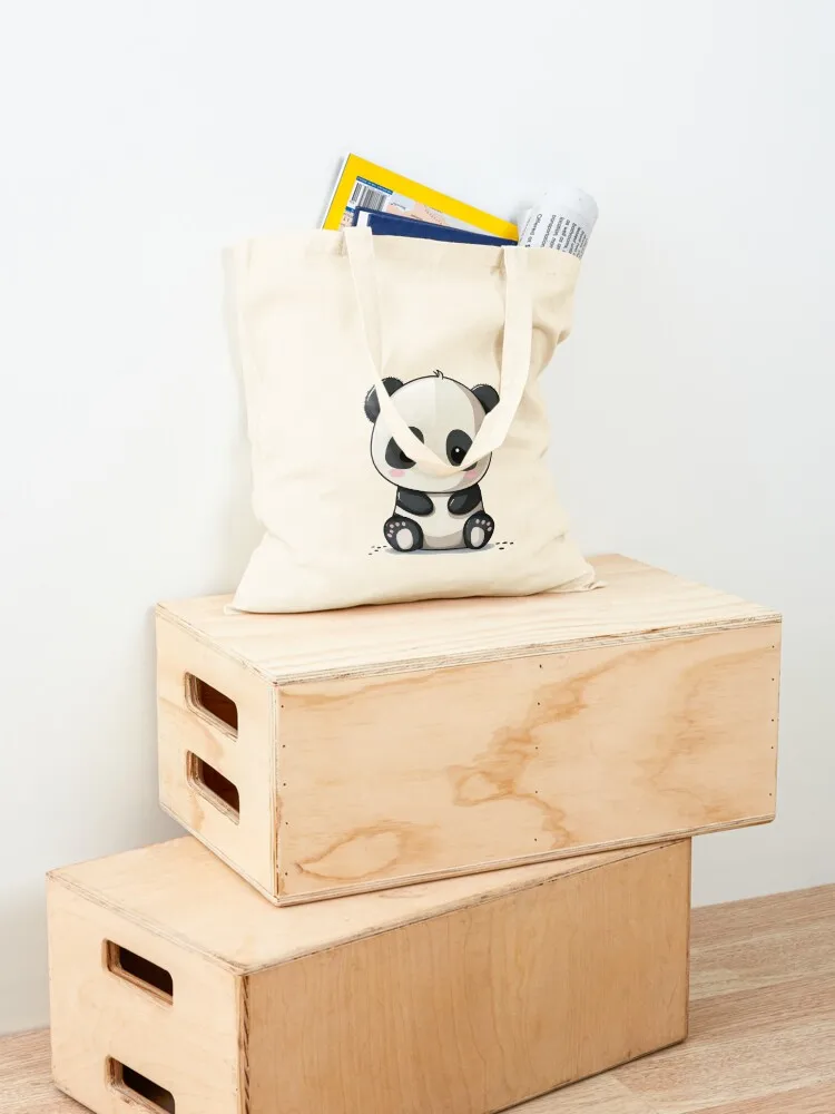 Kawaii chibi cute panda Tote Bag canvas shopping bag ecological bags shopping bag Canvas Tote