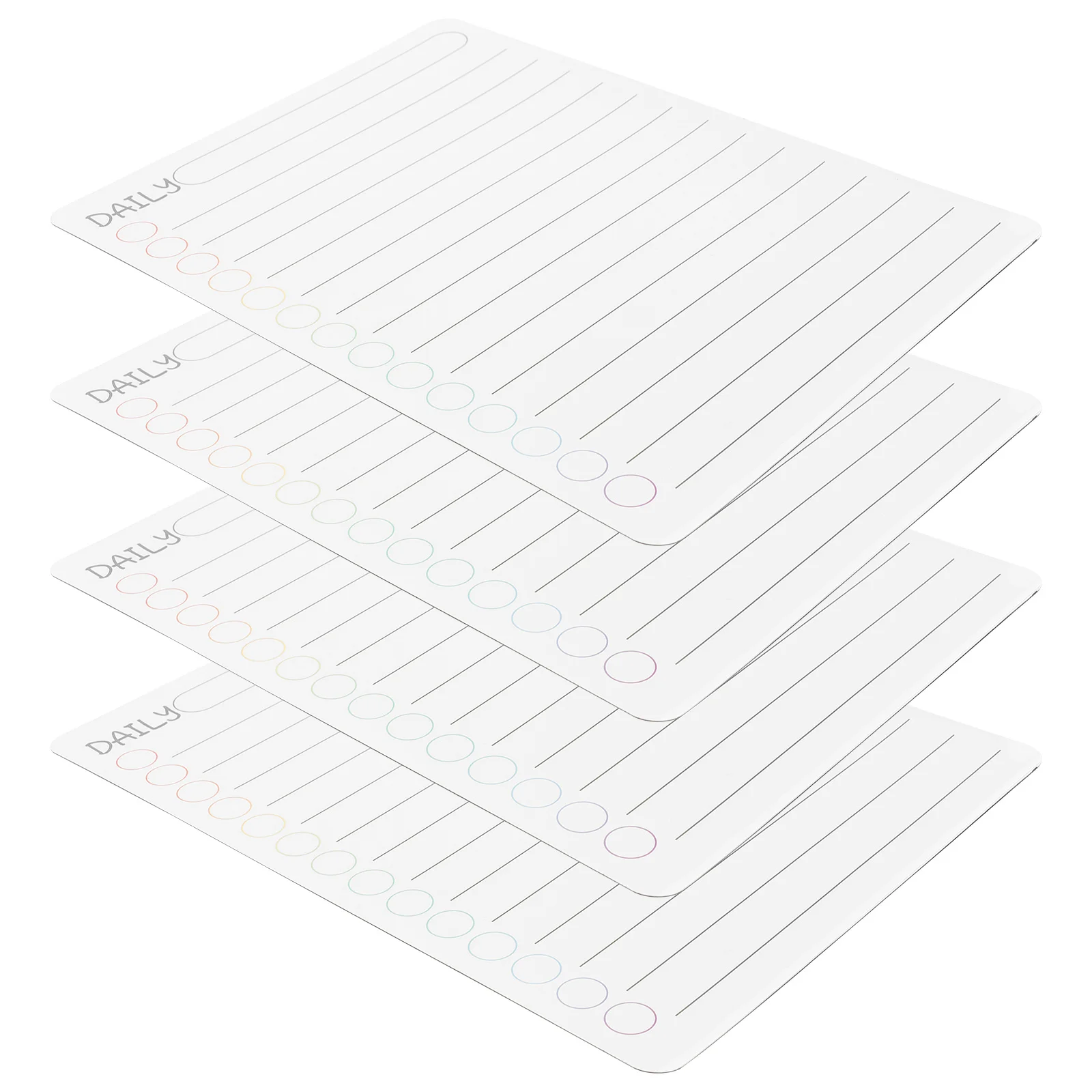 

4Pcs Magnetic Schedule Whiteboard Daily Planner Board for Refrigerator Dry Erase Message Organizer Daily Whiteboard