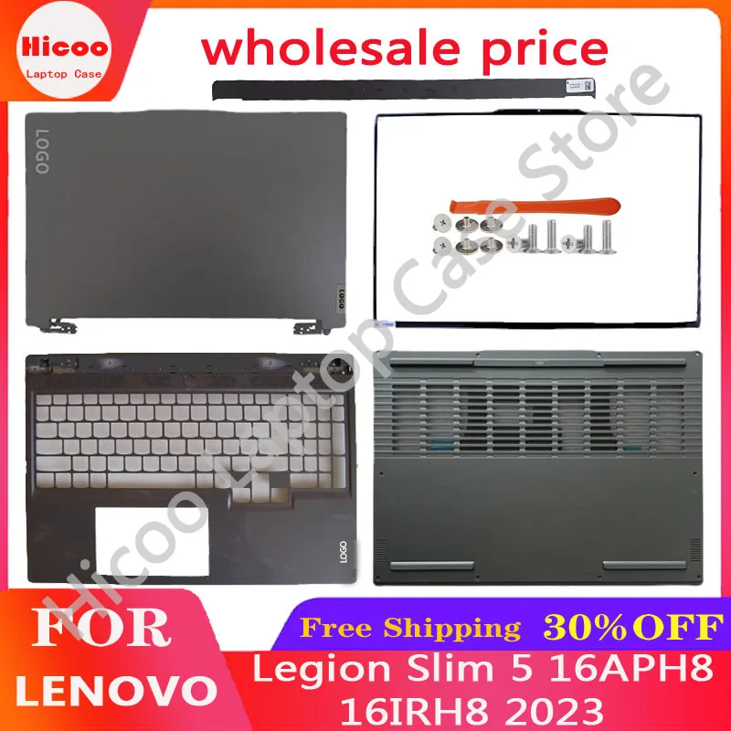 substituicao do portatil para lenovo legend slim tampa traseira do lcd moldura frontal descanso de palma tampa inferior 16aph8 16irh8 2023 novo 01