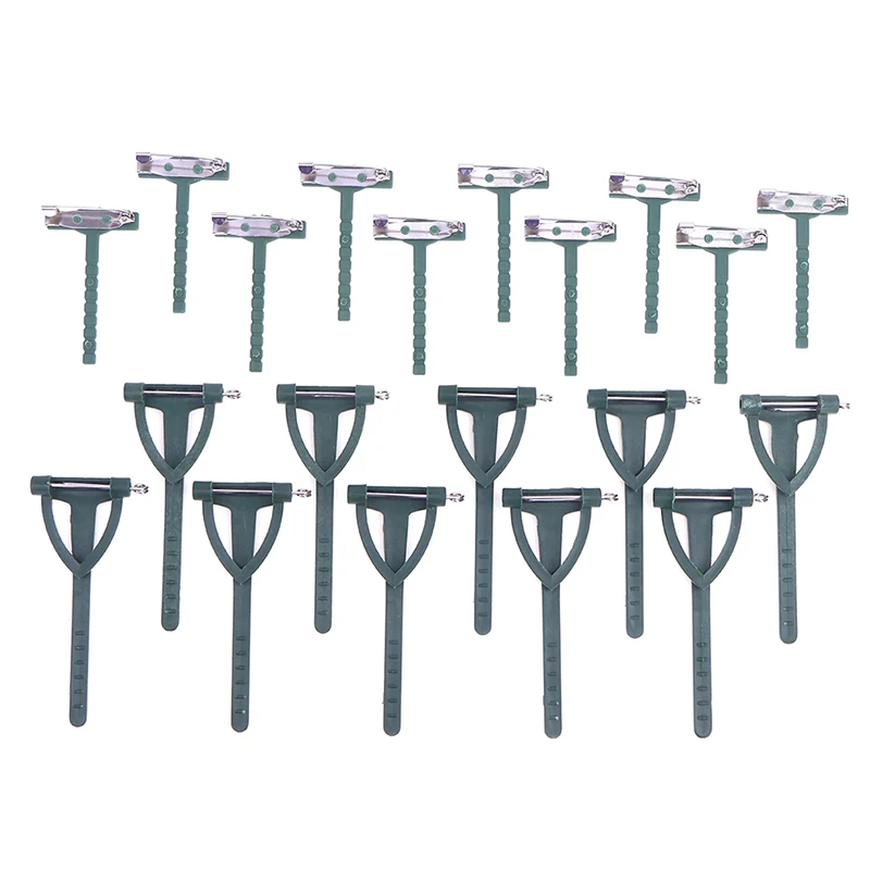 10Pcs DIY Art Plant Flower Brooch Holder Fixed Clip T Shape Triangle Pin Material Wedding Jewelry Making Supplies Accessories