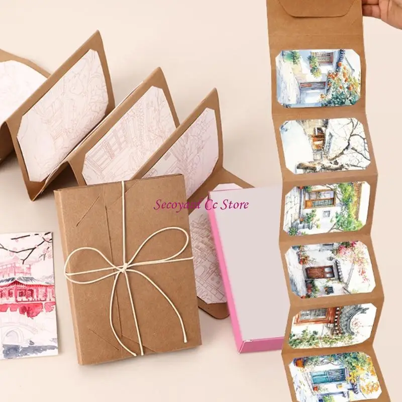 N3UC Watercolor Pad Accordion Styles 12 Colors for Hobbyists Childrens Art Projects
