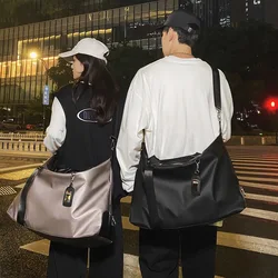 하이 퀄리티 내마모성 옥스포드 방수 여행 토트백, 스포츠 피트니스 핸드백, 남녀 커플 숄더 메신저 백