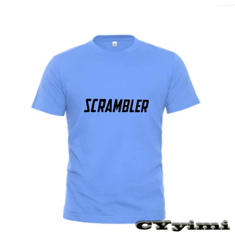 For  Scrambler tutti tranne Cafe Racer T Shirt Men New LOGO T-shirt 100% Cotton Summer Short Sleeve Round Neck Tees Male