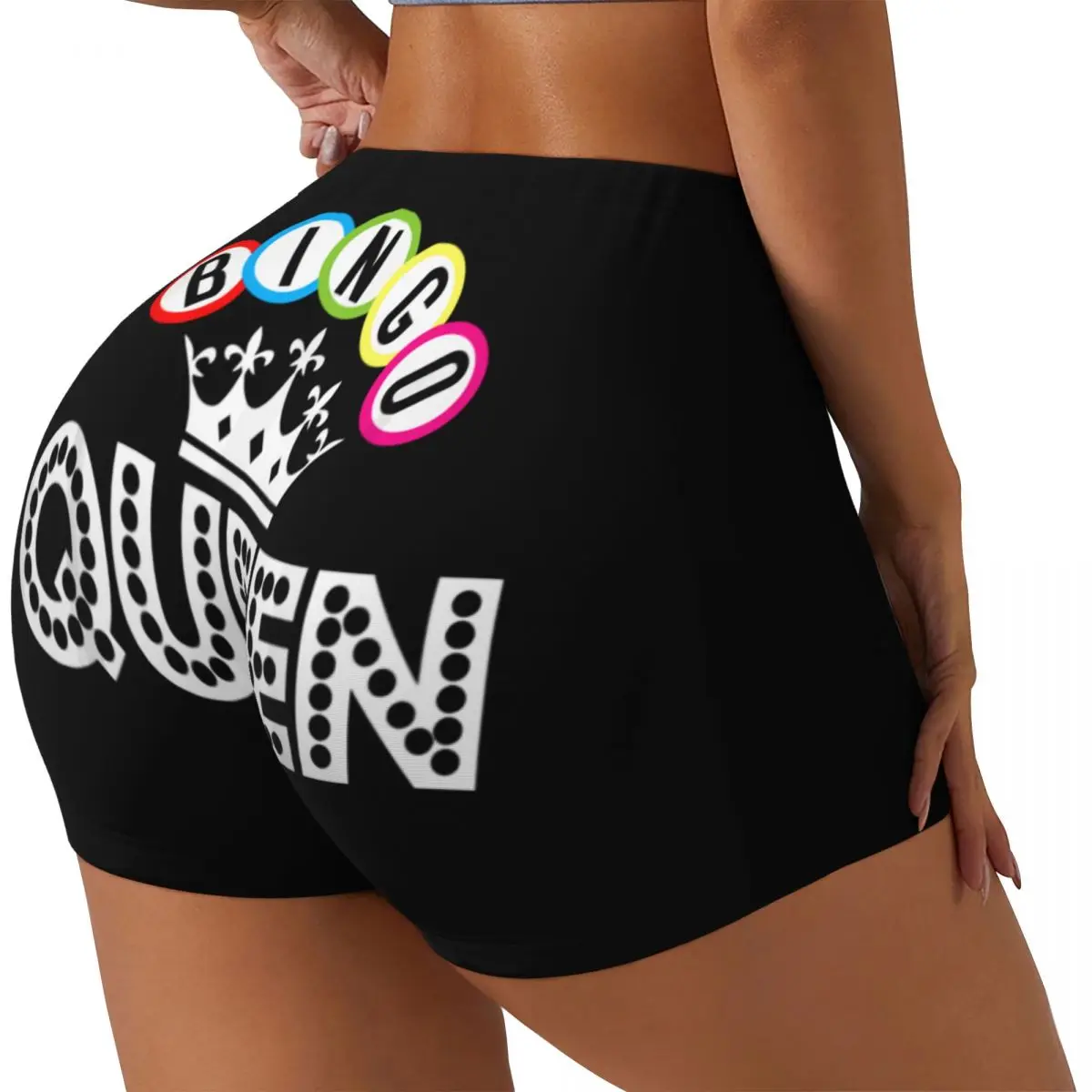 Custom Hot Game Bingo Workout Shorts for Women Gym Volleyball Running Yoga Shorts