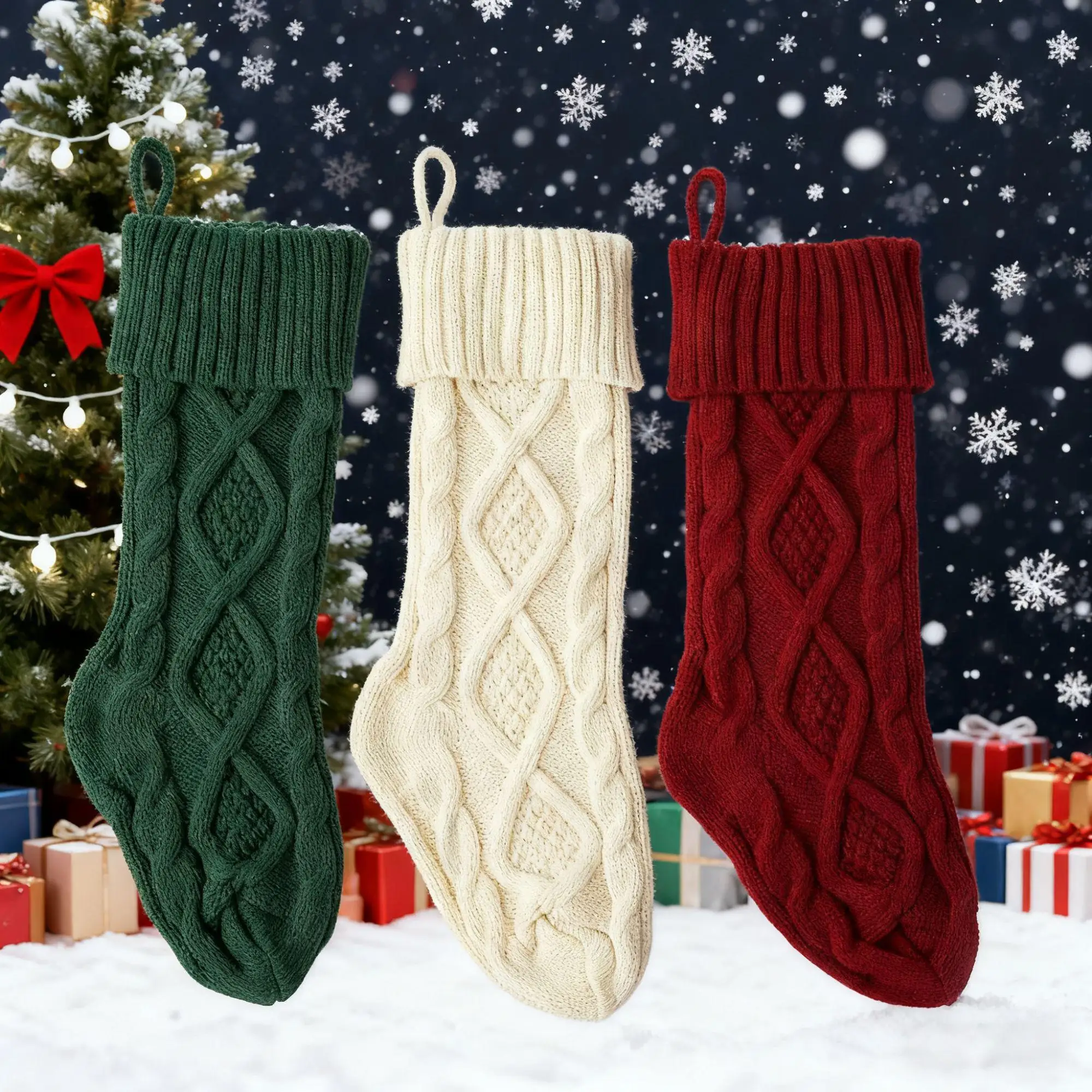 جوارب عيد الميلاد نويل جوارب ثلج الأيائل سانتا كلوز شجرة عيد الميلاد المنزل عيد الميلاد ديكور حفلات الحلوى شنطة هدايا الجوارب الهدايا #1