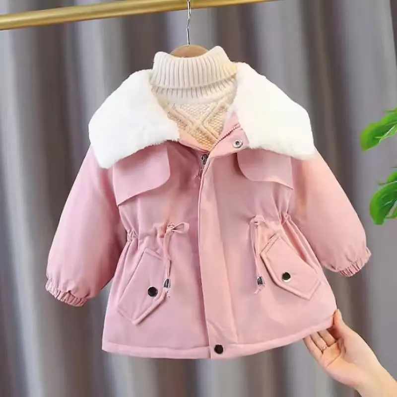 Children Parkas Winter Jacket For Girl Boys Winter top Coat Kids Warm Thicken Velvet Hooded Baby Coats causal Outerwear New