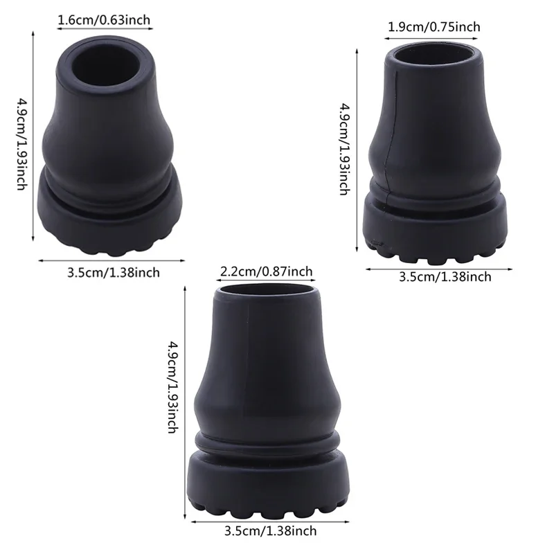 4pcs/8pcs 16-22mm Antiskid Walking Stick Crutch Cane Bottom Pads Cover Protector Climbing Hiking Trekking Pole Tips