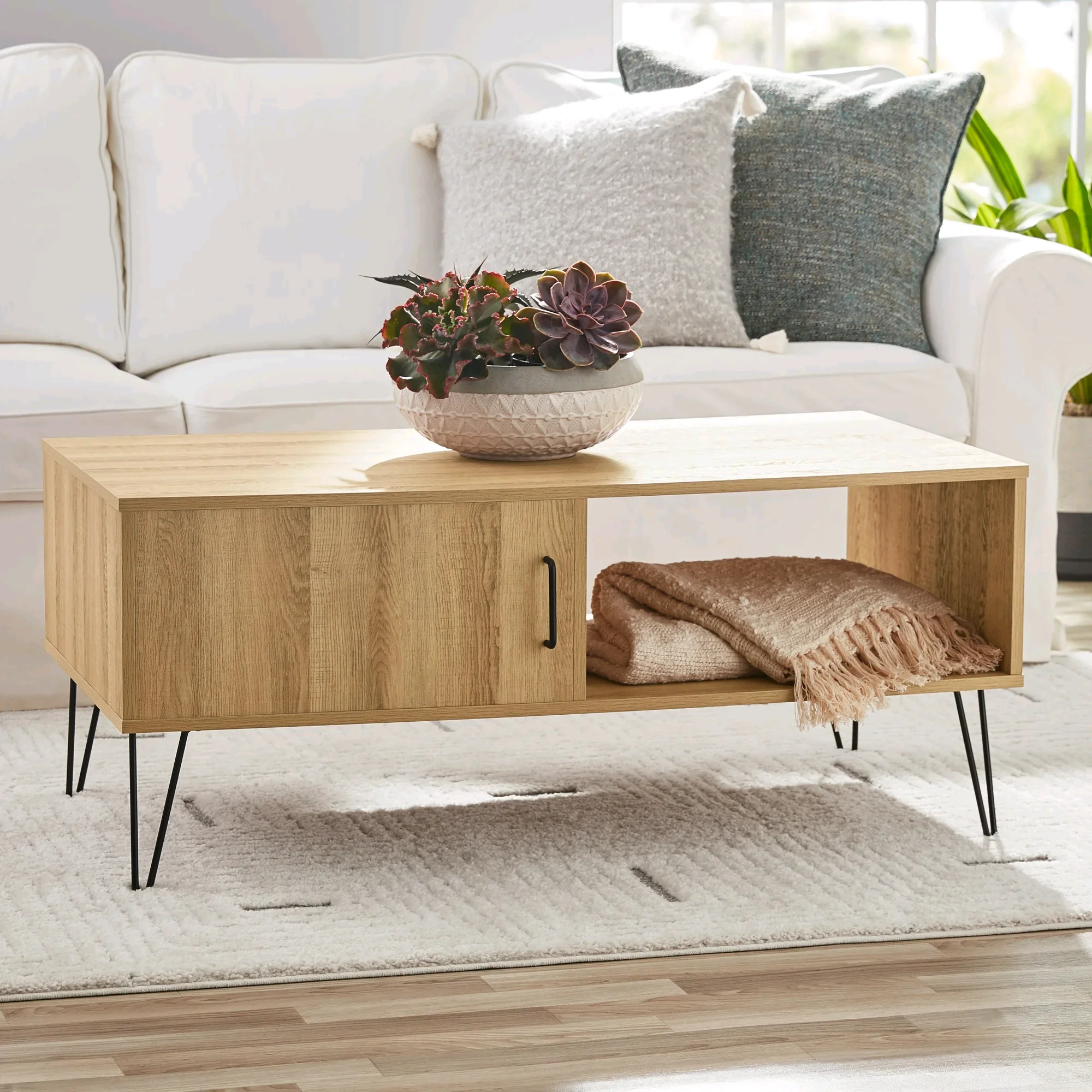 !@Combohome Living Room Bedroom Rustic Snack Table Modern Wooden Coffee Table Small Place Endtable Side Table