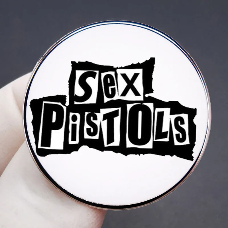 Pin musical "Sex Pistols", Vintage, Reino Unido, siglo XX, Punk, banda de metales pesados, colección periférica, broche, mochila, sombrero, insignia de solapa