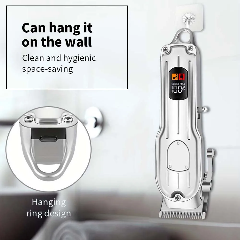 Professional Hair Clippers for Men Professional - Cordless Barber Clippers for Hair Cutting & Grooming Rechargeable Beard Trimmer USB Rechargeable Grooming Kit with 4 Guide Combs & Cleaning Brush