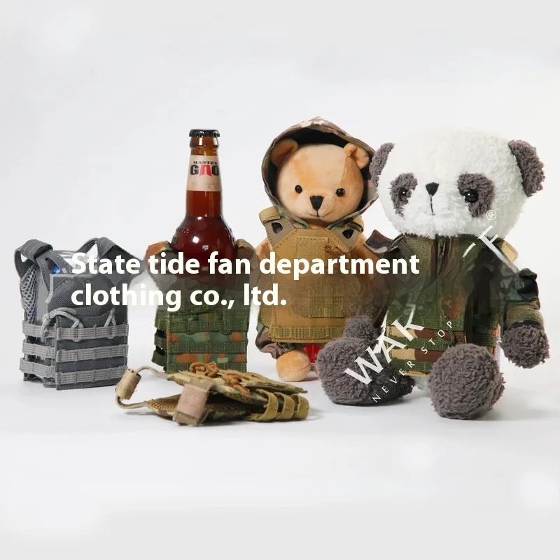 ZimomoClothes Mini Taktische Katze Kleine Weste Katzen können getragen werden Desktop Auto Mokoko Dekorative Ornamente Abnehmbare Figurensammlung