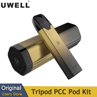 Original Uwell Tripod PCC Pod Kit  370mAh Battery Vape 2ml Cartridge with 1000mAh PCC Charger Case E Cigarette Vaporizer