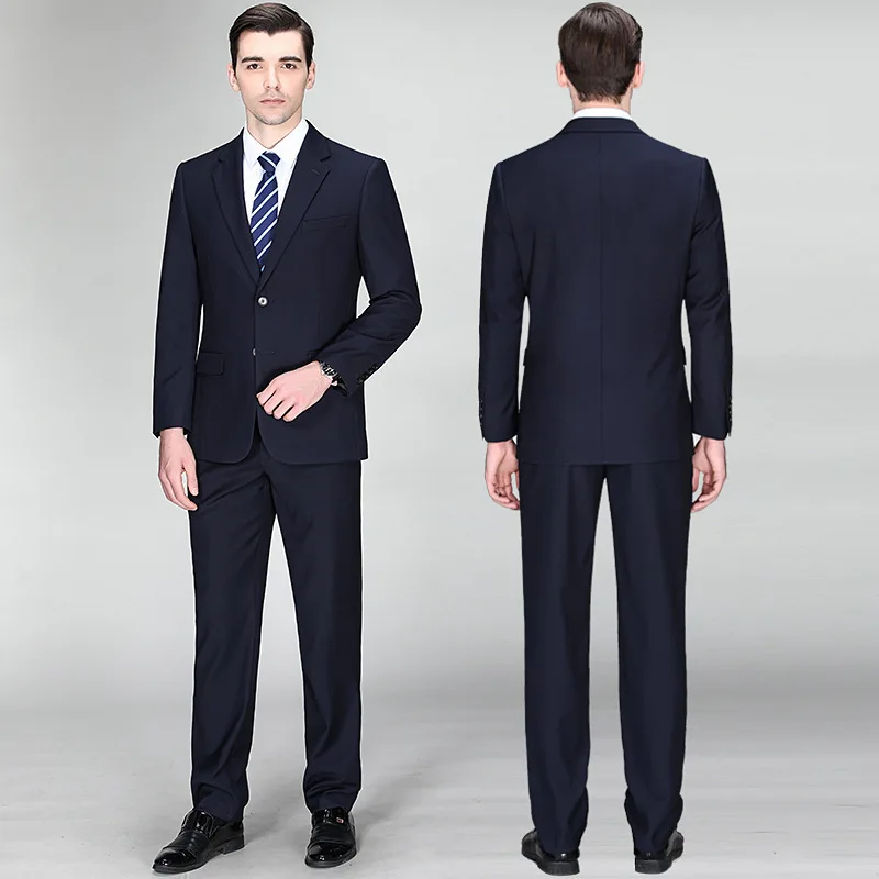 

ZX155Haute couture suits for men wedding groom double-breasted handsome slim fit suit business formal wear