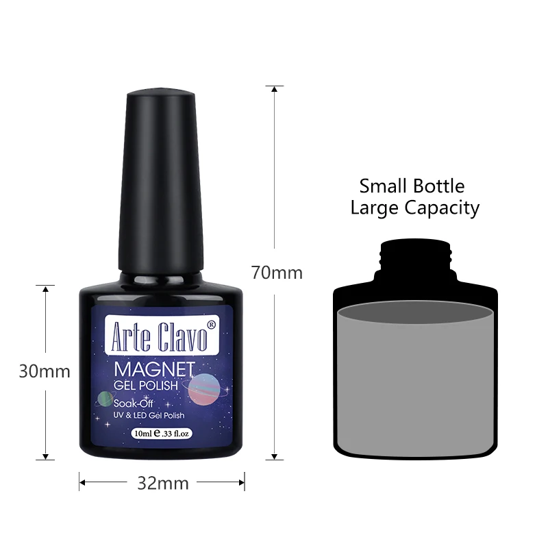 Arte Clavo 10ml Cat Magnetic Gel Nail Polish Auroral Crystal Cat Eye Nails Art Semi Permanent Soak Off UV Gel Varnishes Manicure