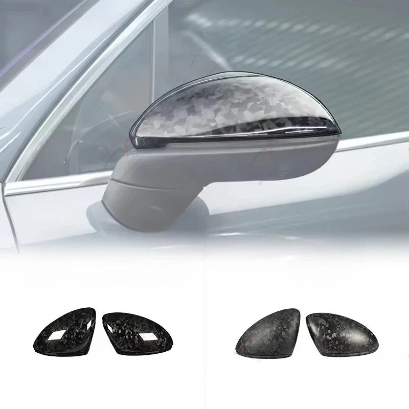 

Automotive Parts with Glossy Forged Carbon Fiber Rearview Mirror Housing Suitable for Cayenne 9Y0 Body Kit Upgrade