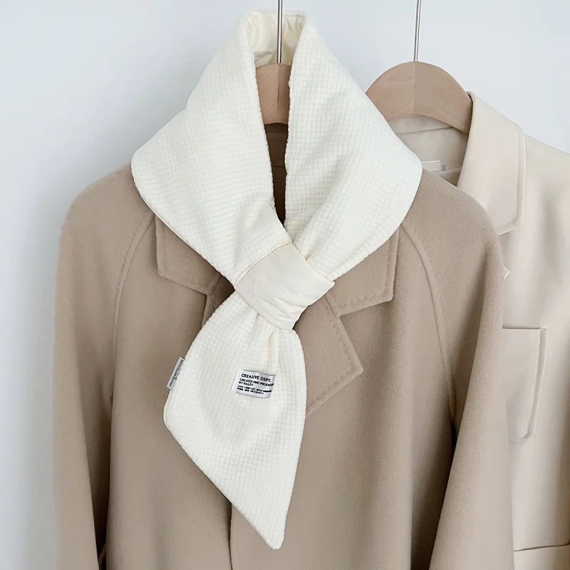 

2025Зимний новый ленивый двусторонний теплый шарф для шеи, женский корейский вариант, универсальный утолщенный теплый маленький утеплитель для шеи