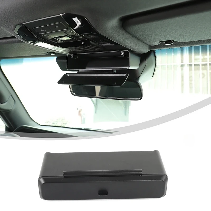 

For Toyota Land Cruiser Prado LC250 2024 2025 Car Interior Rearview Mirror Base Storage Box ABS Automotive Storage Accessories