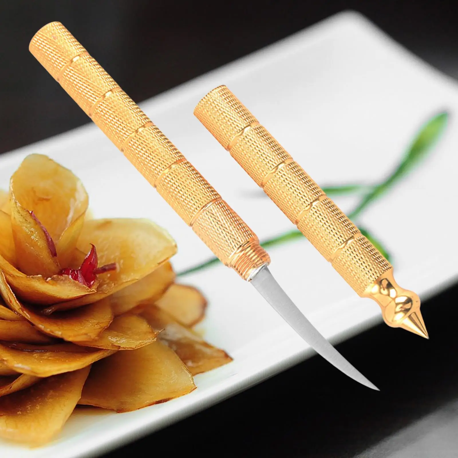 Kitchen Food Carving Knife Scimitar Steel Craft Tool Sharp for Chef Fruit Soap