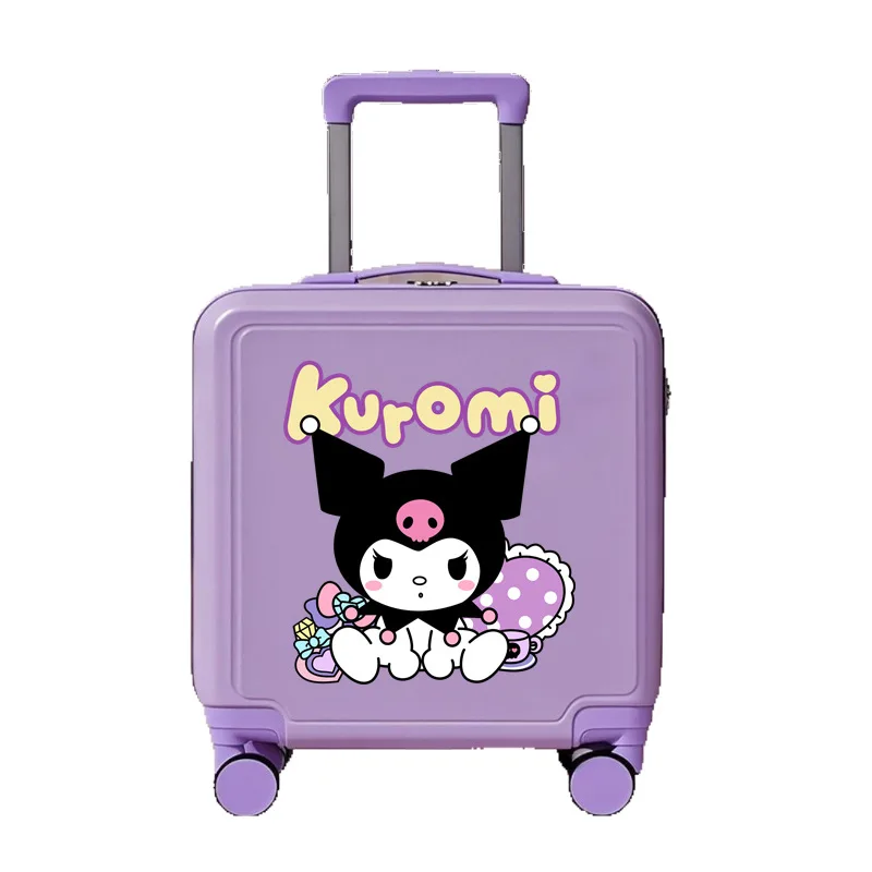 

Новый детский чемодан Sanrio с героями мультфильмов Hello Kitty и Kuromi, чемодан на колесиках с кодовым замком, многофункциональный маленький чемодан для детей