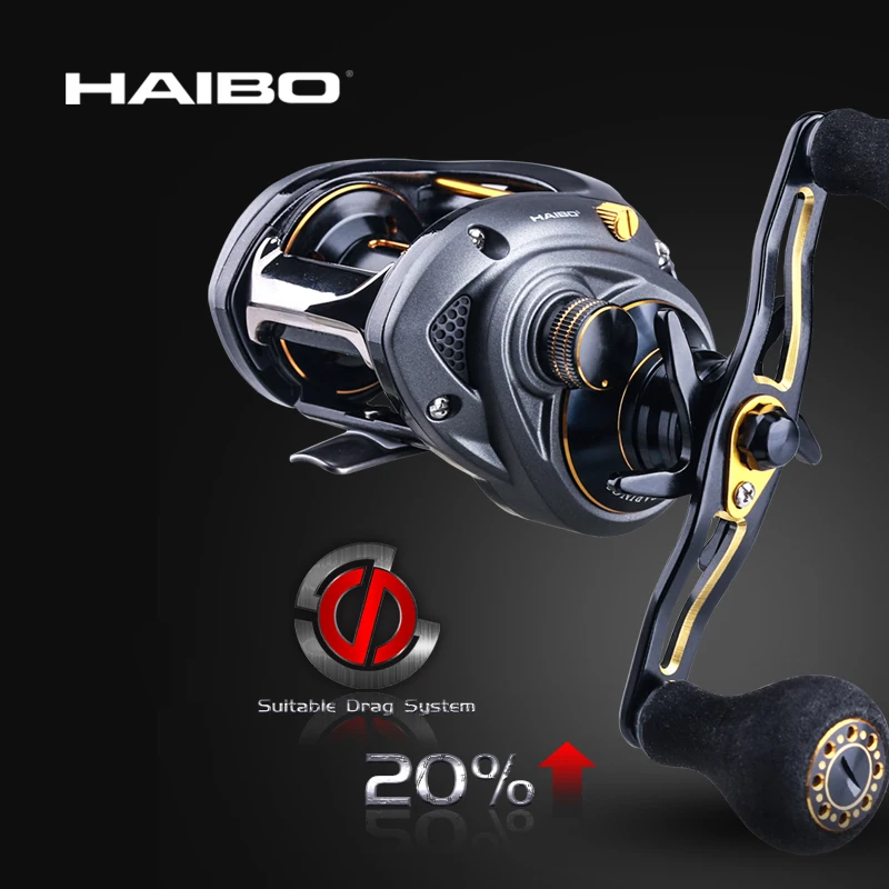 Haibo 2020 OVERLOAD Baitcasting Visserij-reel 8B + RB 5.4: 1-7.1:1 Zoetwater Zee Carretilha De Pesca Lange Casting Voor Snakehead