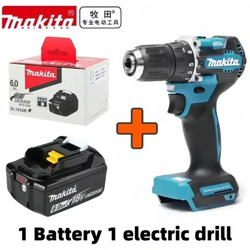 100% Original Makita Akku, 6,0Ah Wiederaufladbarer Akku 18V, Ersatz für Makita BL1830B L1840B L1850B L1860B, Elektrowerkzeug-Akku