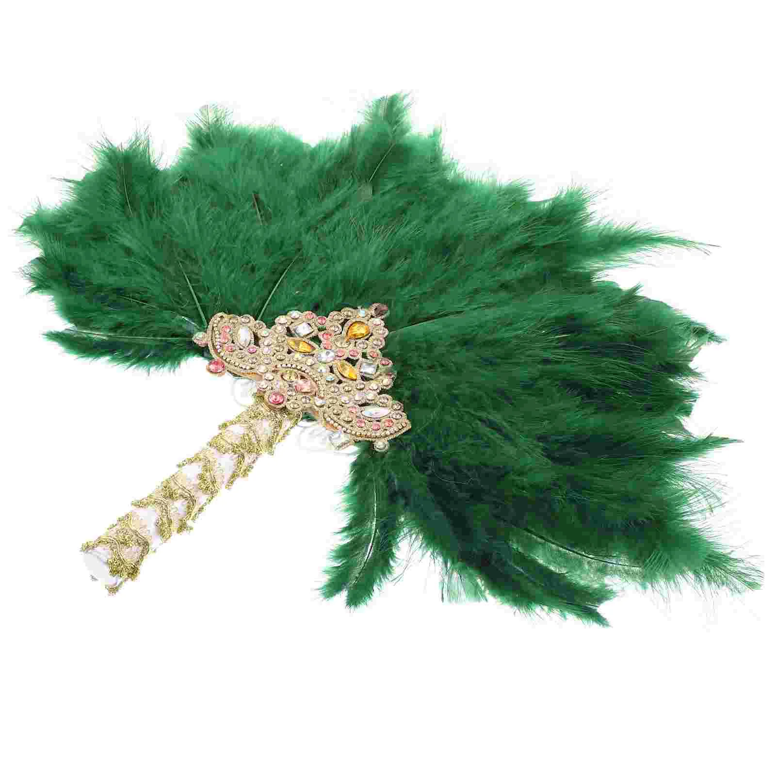 

Crystal Bridesmaid Wedding Prop Retro Fan Plastic Handmade Festival Decor