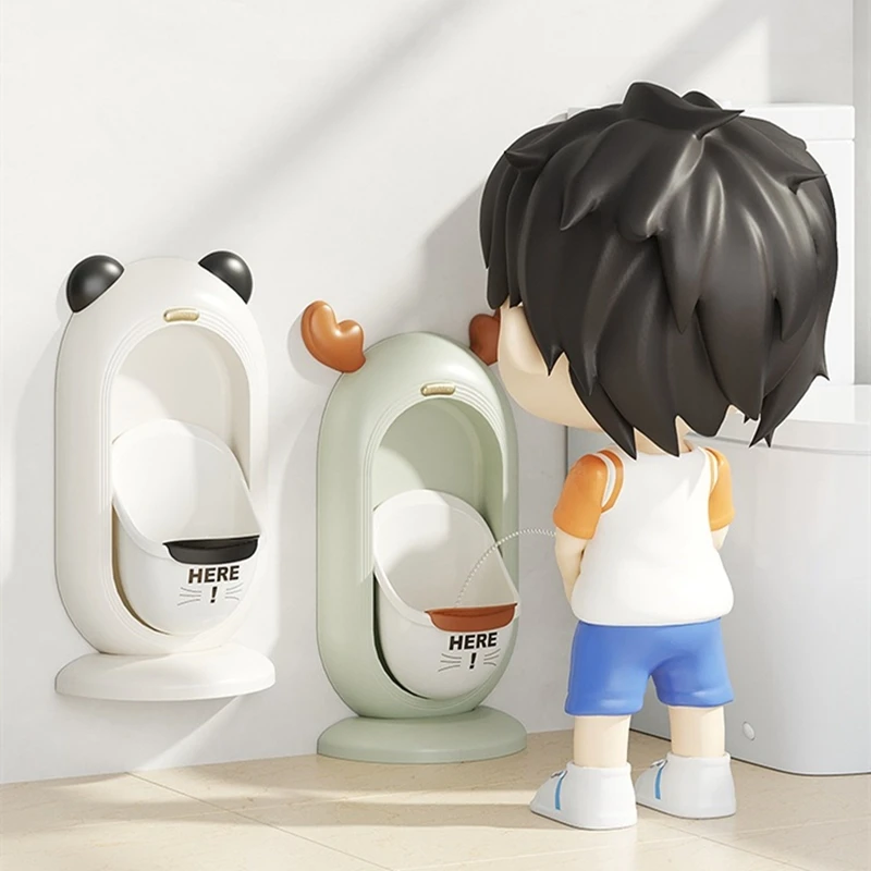 男の子のおしっこトレーニング、トイレトレーニング用男の子用小便器、幼児用立って使う小便器、壁掛けトイレ