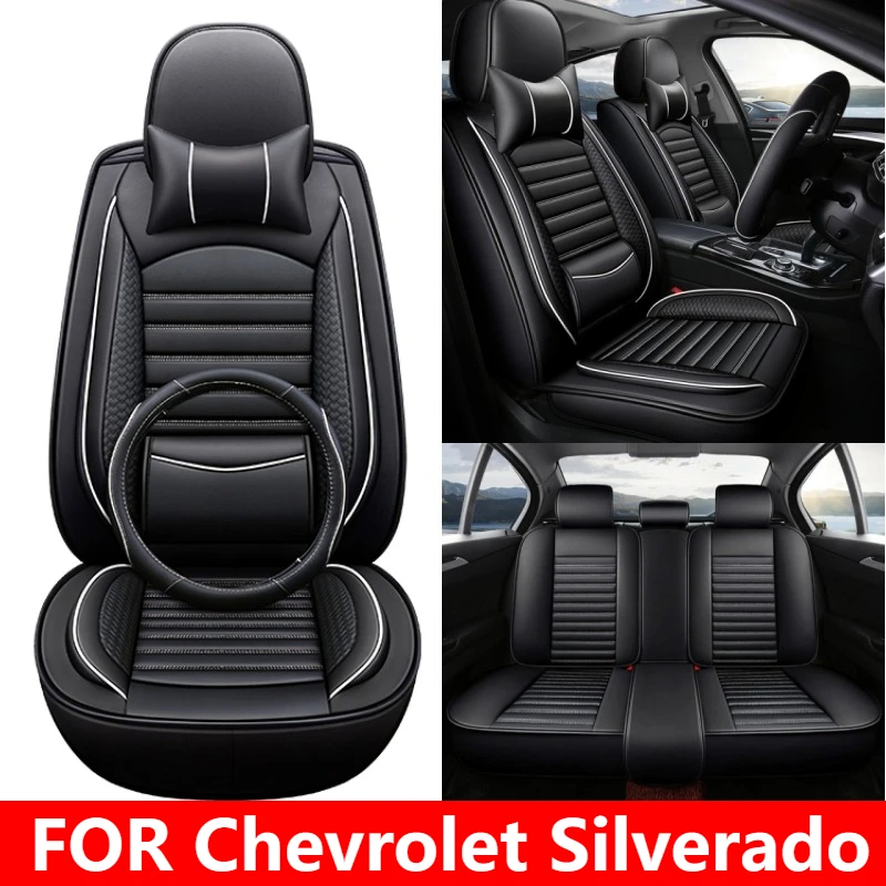 

FOR Chevrolet Silverado Car seat cover waterproof artificial leather wear-resistant full-wrapped four-season seat cover