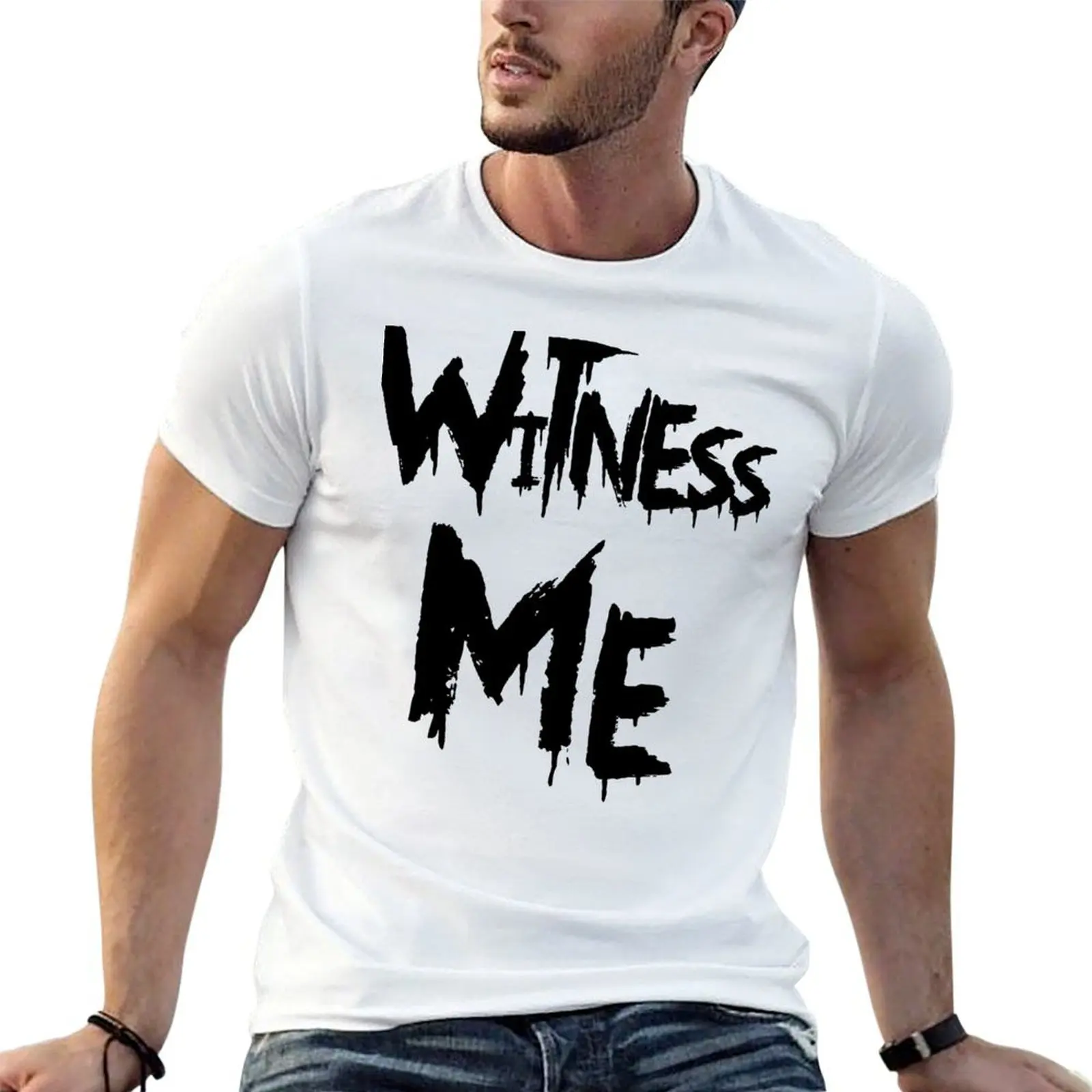 T-shirt Witness Me grande taille à manches courtes pour hommes