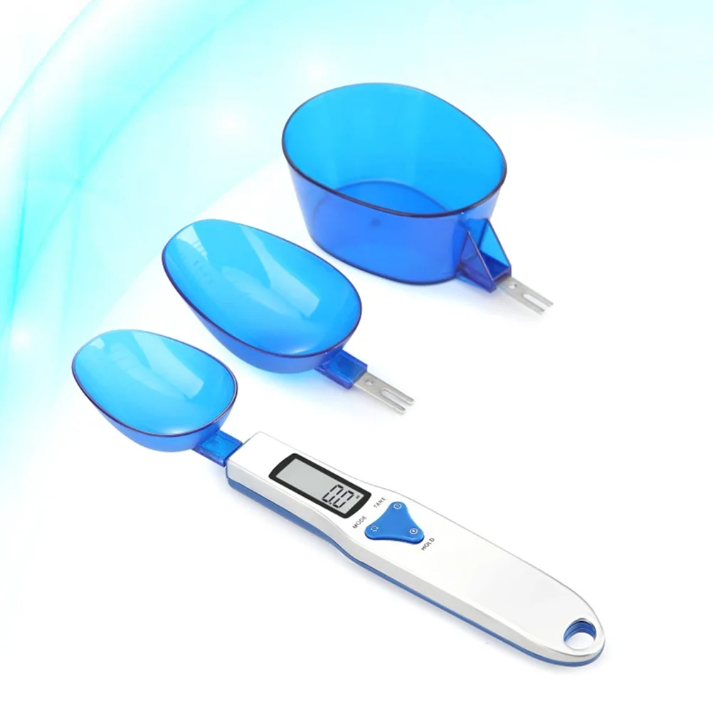 

500G 0.1G Digital Spoon Scale Kitchen Electronic Scale Powered Mini Plastic Replaceable 3 Spoon Heads Lcd Display