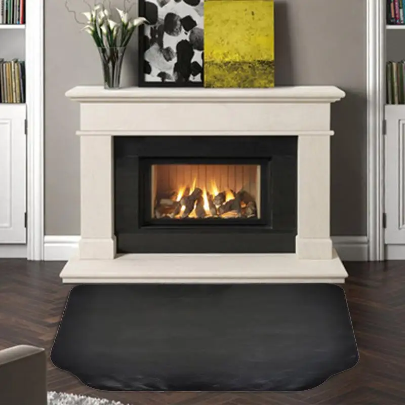 Fireproof Fireplace Mat Fireplace Area Rug Hearth Area Rug Non-Slip Protects Floors From Sparks Embers Fireproof Rug Outdoor BBQ