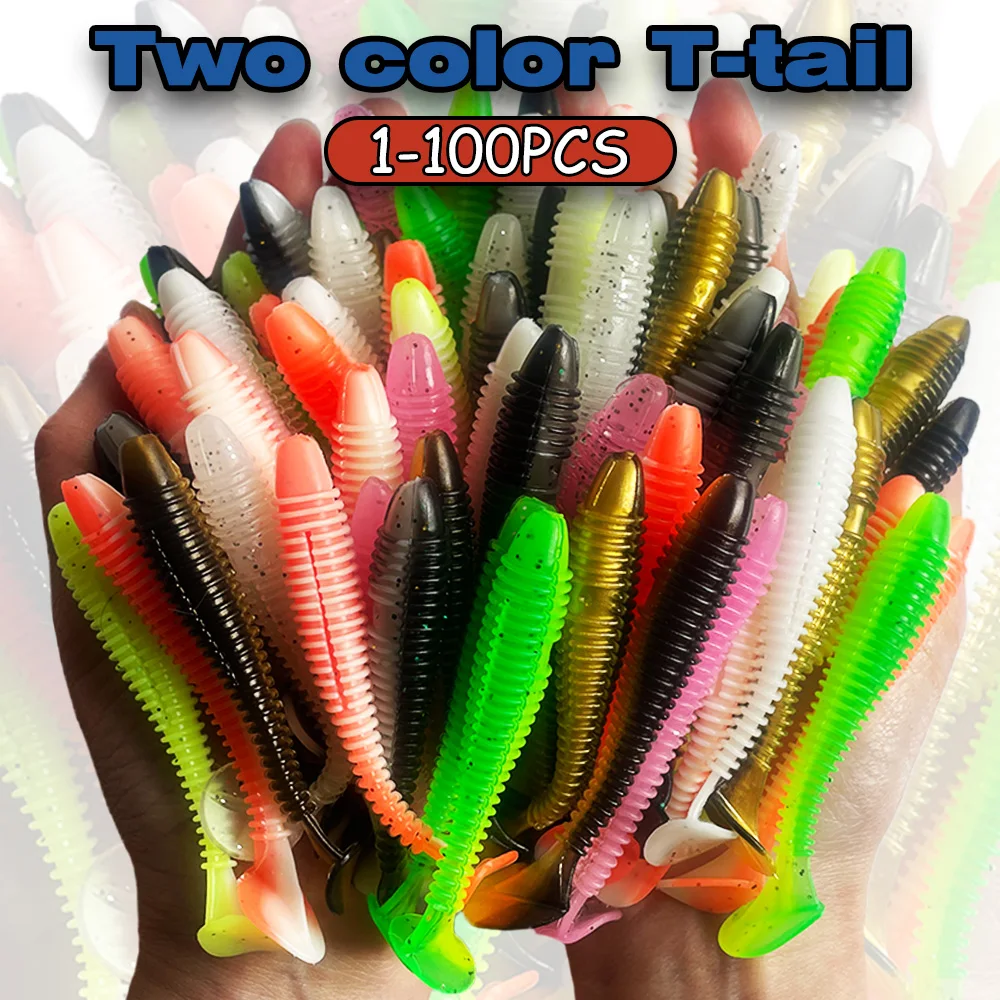 Silicone Bait 30PCS 60PCS 100PCS Fishing Lures Soft Baits Crankbait Wobblers Fisihing Fake Fish Baits All for Fishing Tools