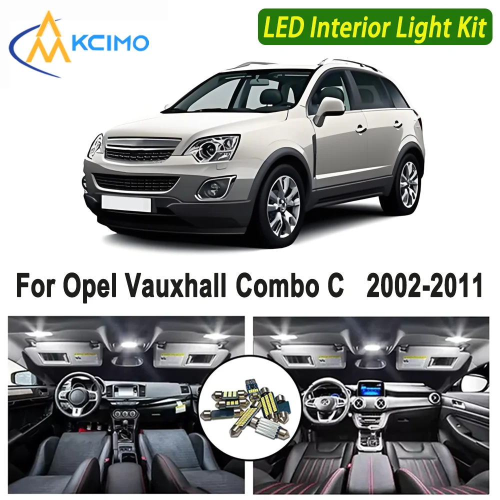 

Kcimo LED For Opel Vauxhall Combo C (2002-2011) Premium Bright LED Interior Dome Map Trunk Light Kit Car Led Lamps Canbus Lamps